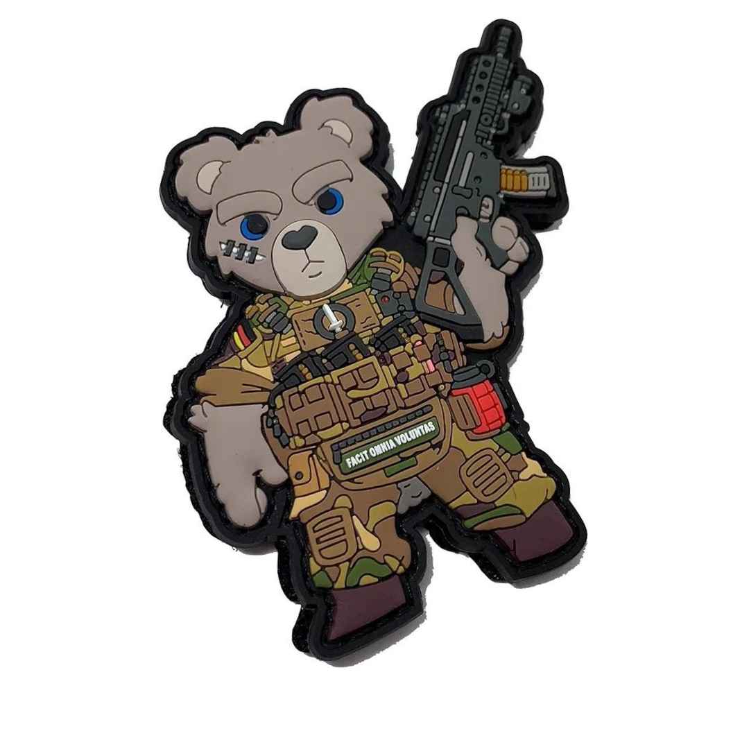 Veteran soldier camouflage teddy bear patch