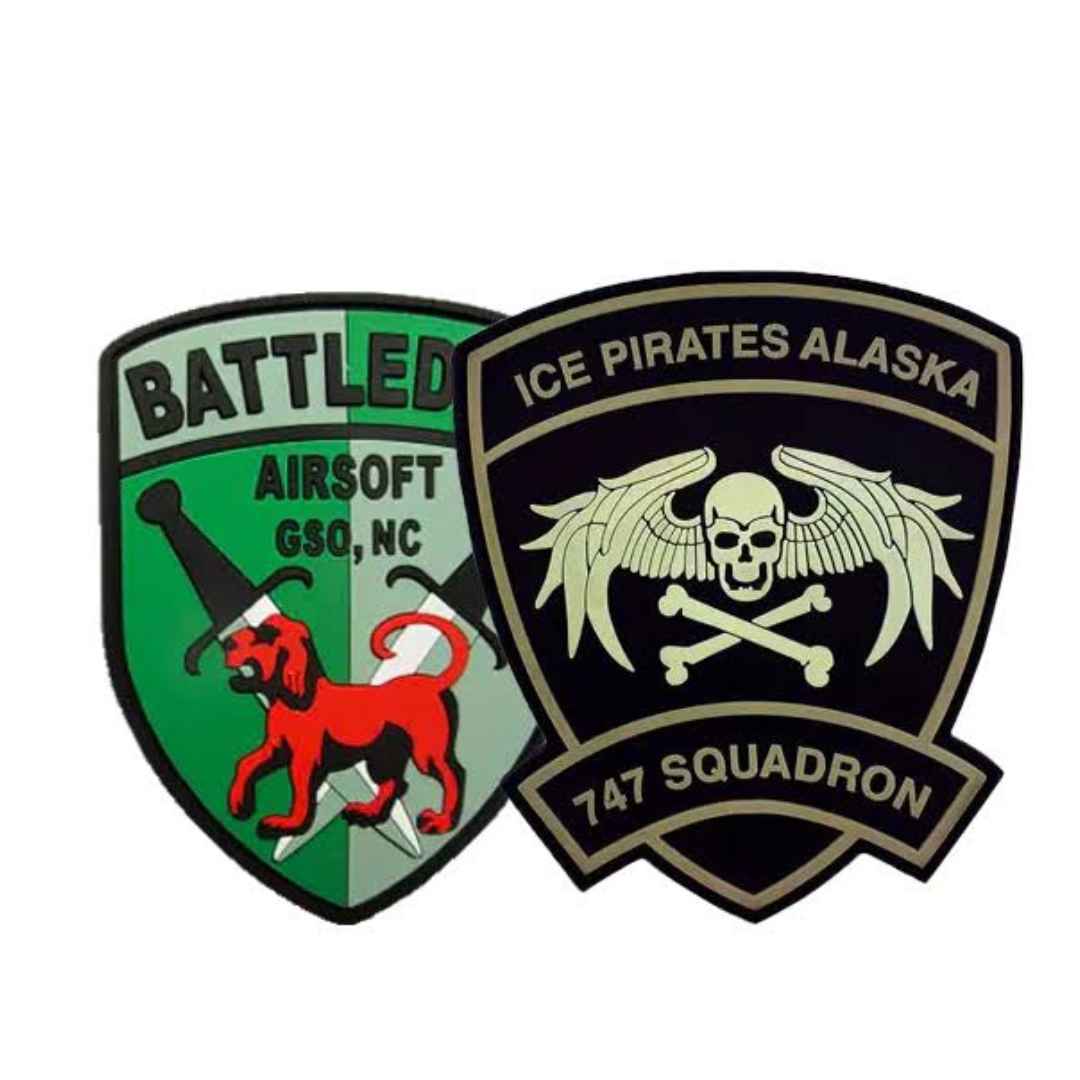 2 tall airsoft Pvc Patches