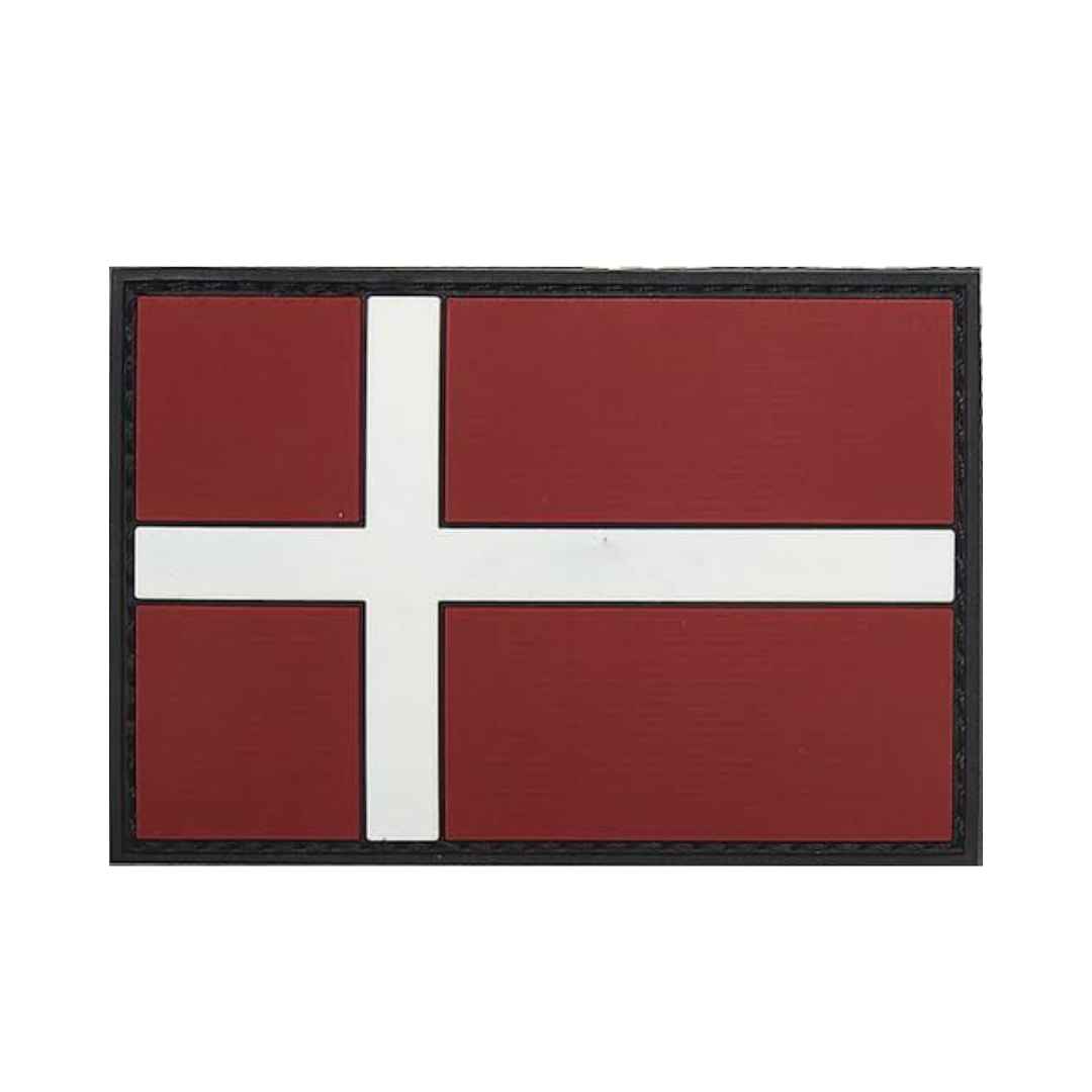 Denmark Airsoft Flag Pvc patch with Velcro